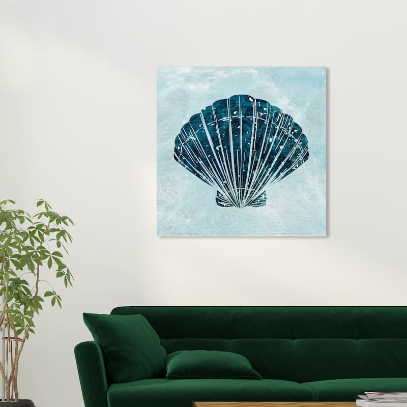 Wynwood Studio Canvas Nautical and Coastal Sea Elements Blue and Nautical & Coastal Wall Art Canvas Print - 30 x 30