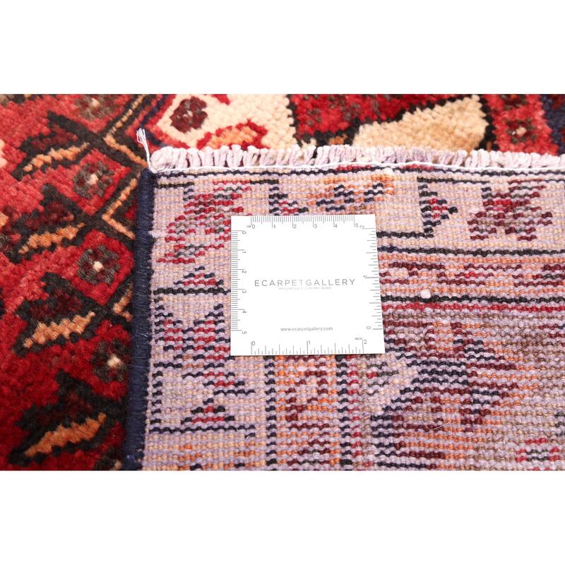 ECARPETGALLERY Hand-knotted Melis Vintage Red Wool Rug - 4'3 x 9'4