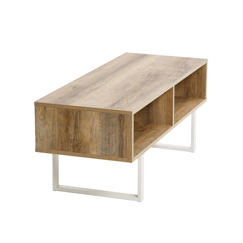 Household Essentials Rectangular TV Stand Coffee Table and Storage - 15.8"L x 39.4"W x 15.8"H