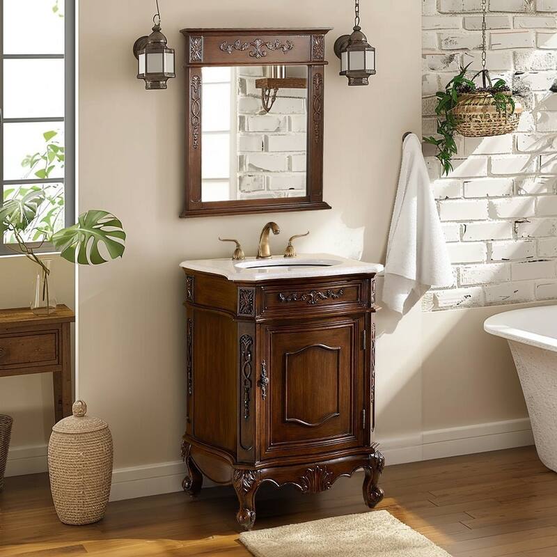 24" Benton Collection Petite Powder Room Debellis Bathroom Sink Vanity Model