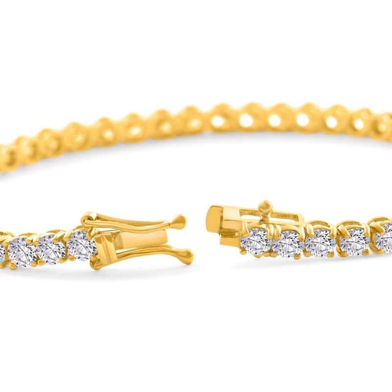 8.00Ct Diamond Tennis Bracelet Gold Lab Grown 7"
