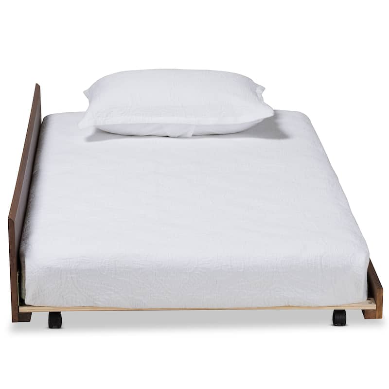 Midori Modern and Contemporary Transitional Twin Size Trundle Bed