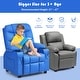 preview thumbnail 4 of 45, Costway Kids Youth Recliner Chair PU Leather w/Cup Holders & Side