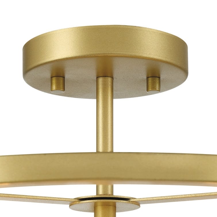 Acroma 3-Light Milk Glass Semi Flush Mount - N/A