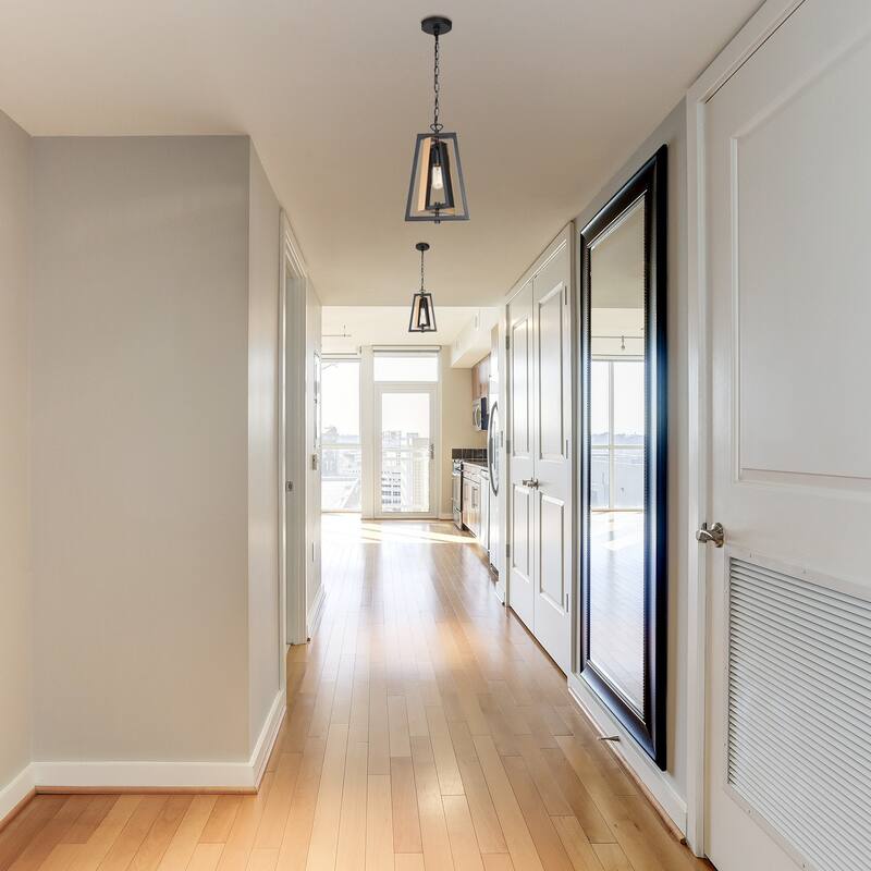 Modern 1-Light Gold&Black Metal Kitchen Island Pendant Lighting Adjustable Frame