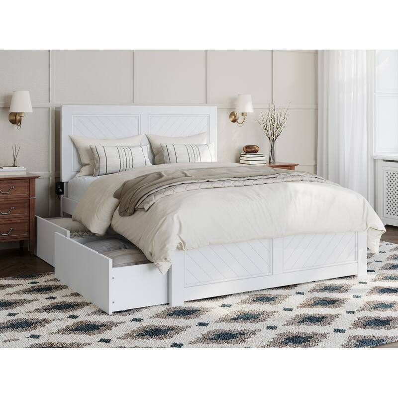 Canyon Platform Bed with Matching Footboard & Storage Drawers
