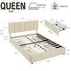 preview thumbnail 56 of 123, Javlergo Bed Frame with Storage Drawers Upholstered Platform Bed Frame with Adjustable Headboard