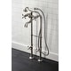 preview thumbnail 30 of 42, Kingston Brass Freestanding Clawfoot Tub Faucet Package with Supply Line in Matte Black Brushed Nickel