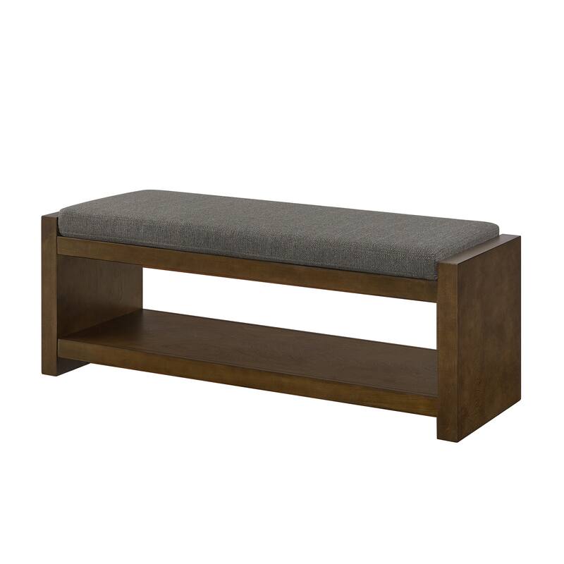 40/47 Inch Storage Bench End Bed Bench with Shoe Rack