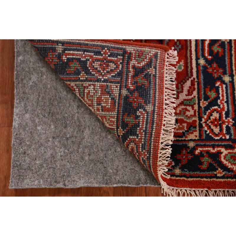 Hand Knotted Oriental 100% Wool Carpet Traditional Medallion Oranges & Rust Heriz (serapi) Area Rug - 3' 0'' X 2' 0''