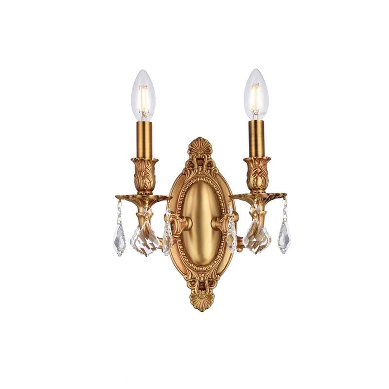 Elegant Lighting 9202W9/RC Rosalia 2 Light 11" Tall Wall Sconce with