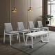 preview thumbnail 9 of 19, CraftPorch Mid-century Modern Upholstered Dining Chair and Wooden Bench (Set of 5) White