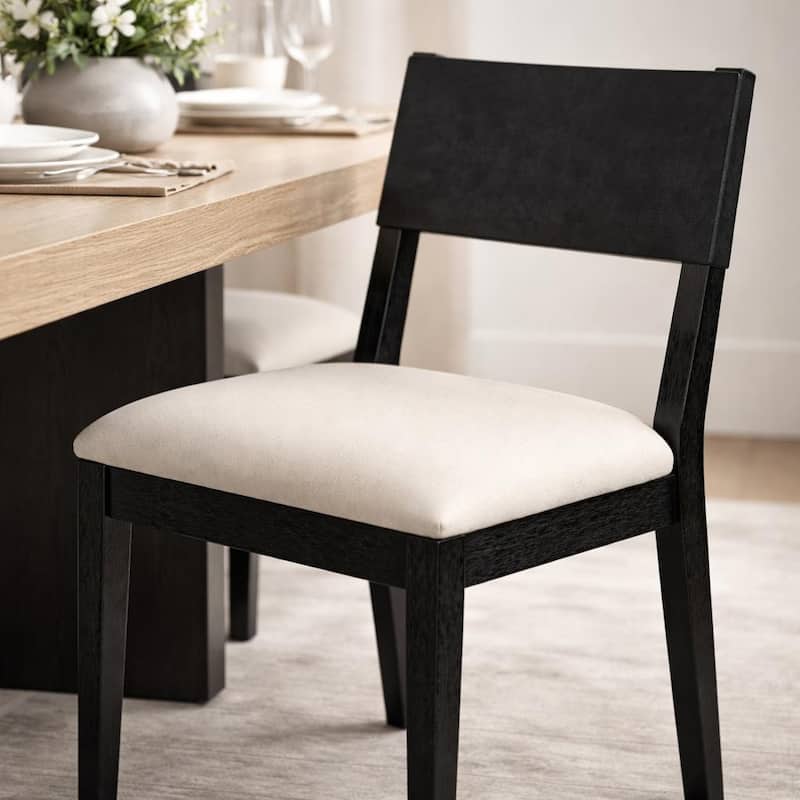 Maven Lane Radi Dining Chair, Set of 2 - Aged Black