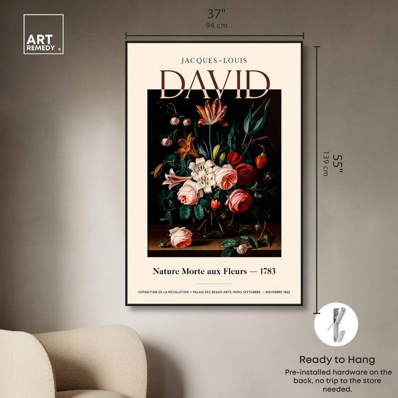 Flowers in a Dark Canvas by Art Remedy