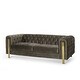 preview thumbnail 8 of 32, Keyser Modern Glam Tufted Velvet 3 Seater Sofa by Christopher Knight Home - 83.75" L x 34.50" W x 27.25" H