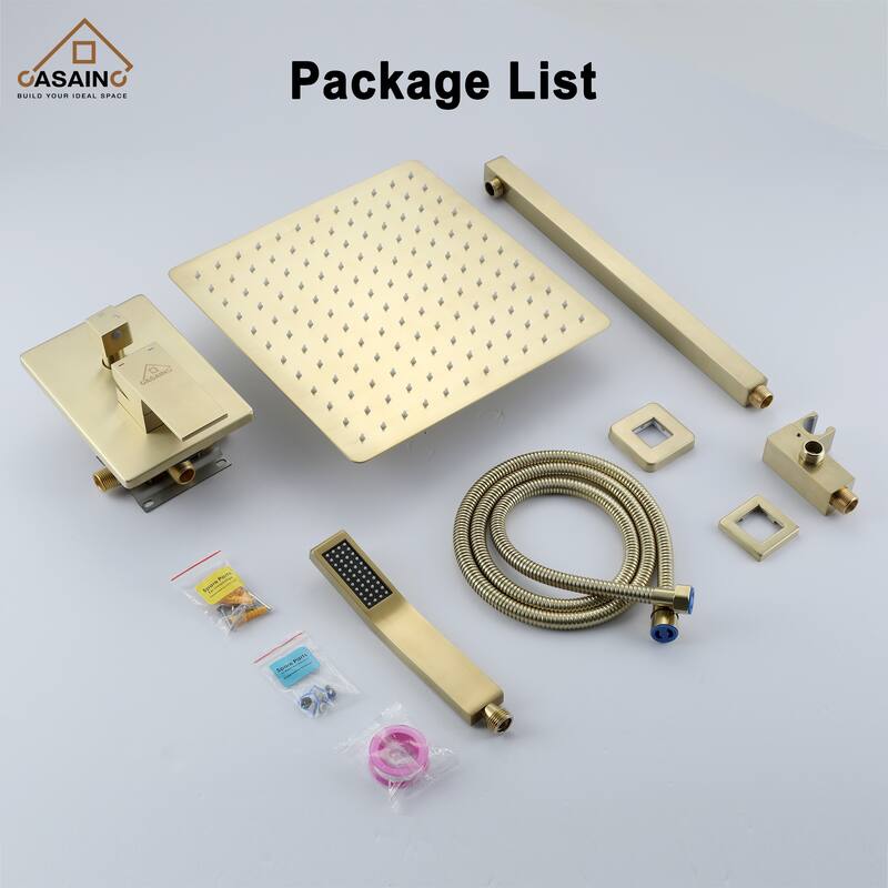CASAINC 2-Function 12-In Wall Mounted Shower System