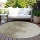 preview thumbnail 50 of 50, Machine Washable Indoor/ Outdoor Abstract Ombre Chantille Rug Taupe - 8' x 8'