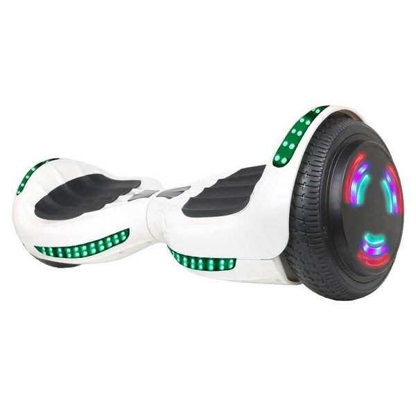 Flash wheel hoverboard 6.5 on sale bluetooth speaker with led