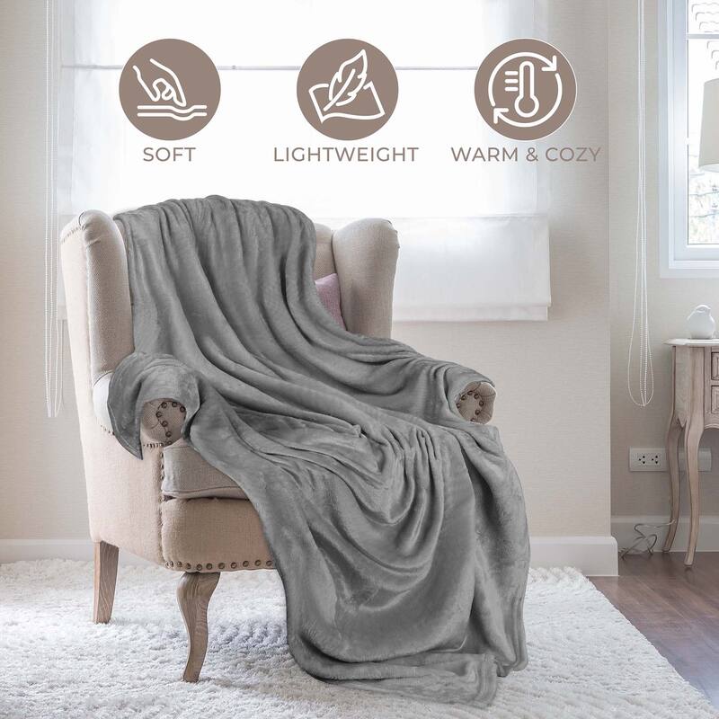 Superior Fleece Plush Medium Weight Soft Fluffy Decorative Blanket