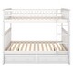 preview thumbnail 10 of 8, Full over Full Bunk Bed, Solid Wood Bunk Bed with 2 Storage Drawers, Convertible Bunk Bed Can be Converted Into 2 Daybeds,White