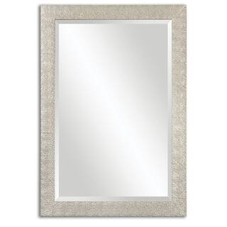 Uttermost Porcius Antiqued Silver Textured Frame Wall Mirror
