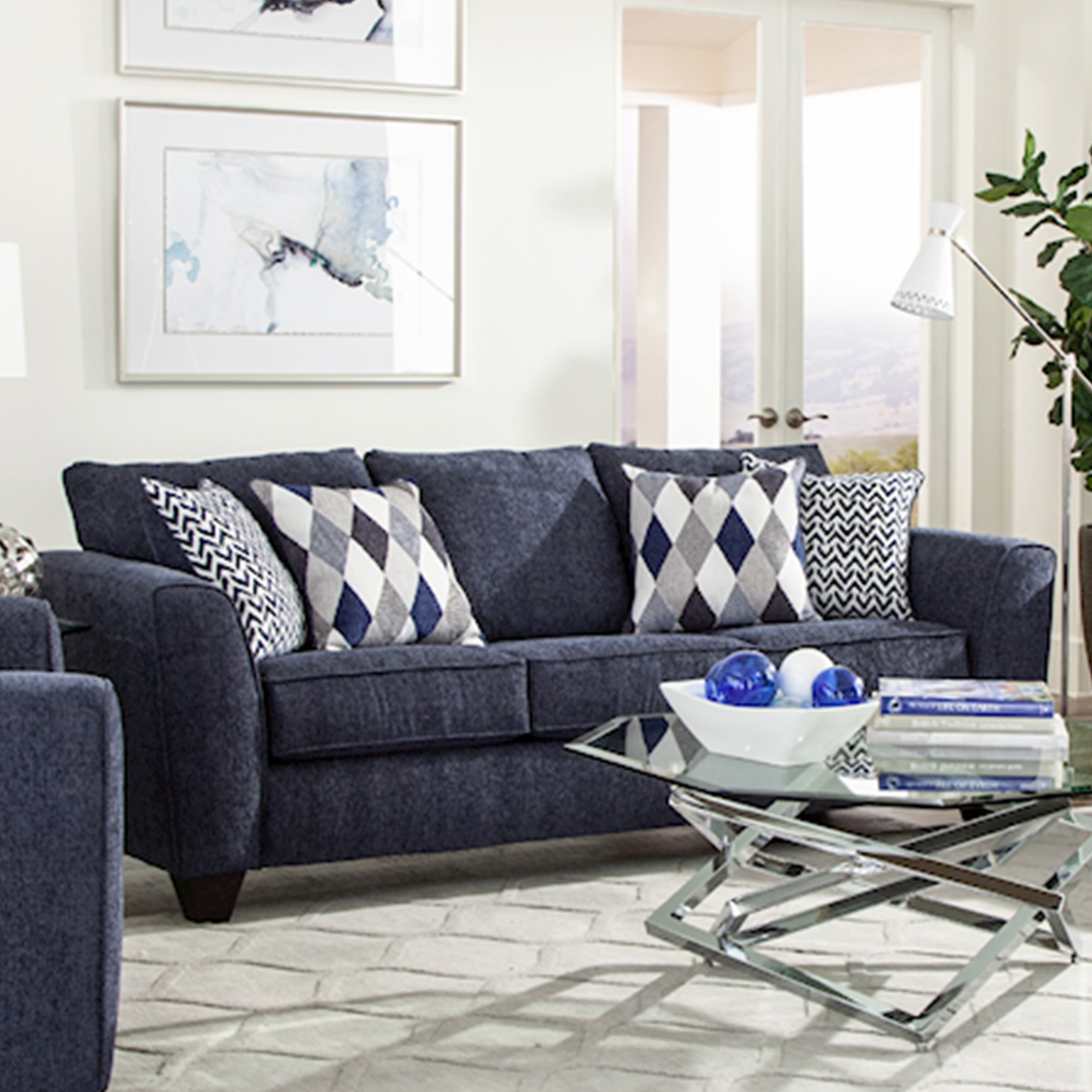 Pillow hotsell back loveseat