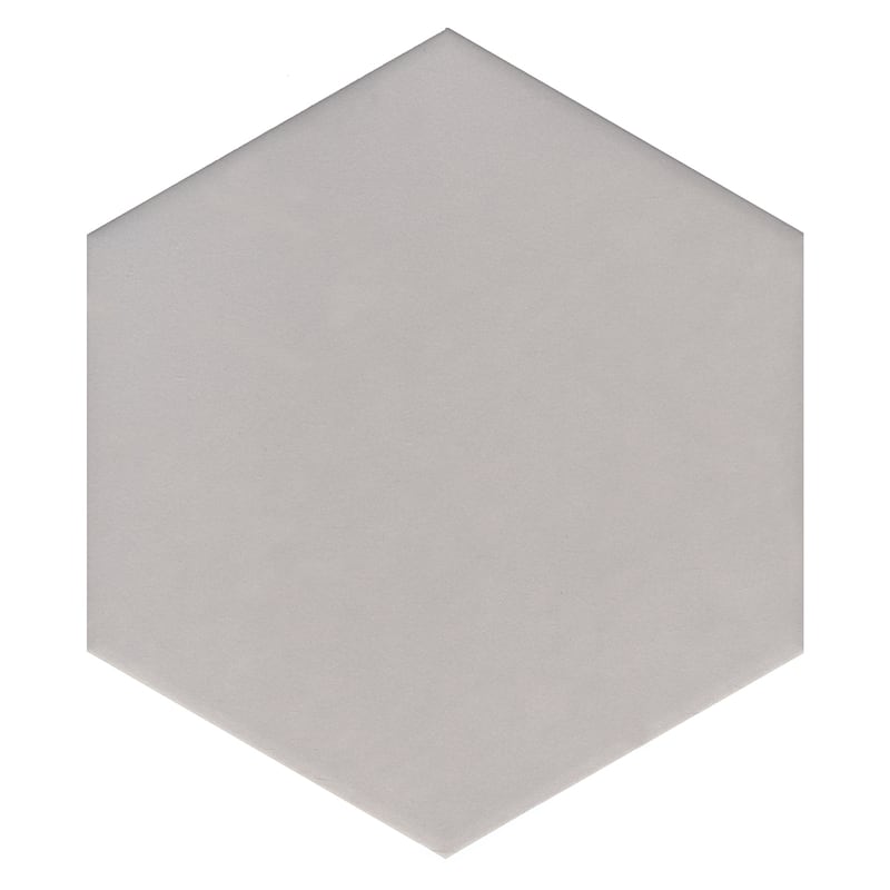 10 inch Hexagon Porcelain Matt Tile - 17 pieces (7.40 sf) - Silver