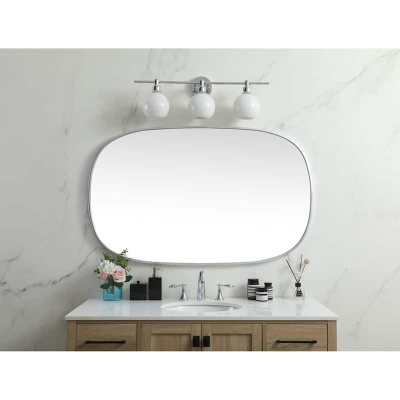 Elegant Lighting MR2B3048 Brynn 30" W x 48" H Oval Framed Bathroom