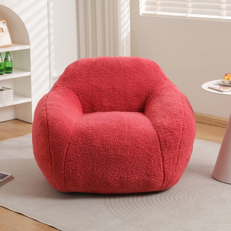 Teddy Memory Foam Bean Bag Chair with Armrests