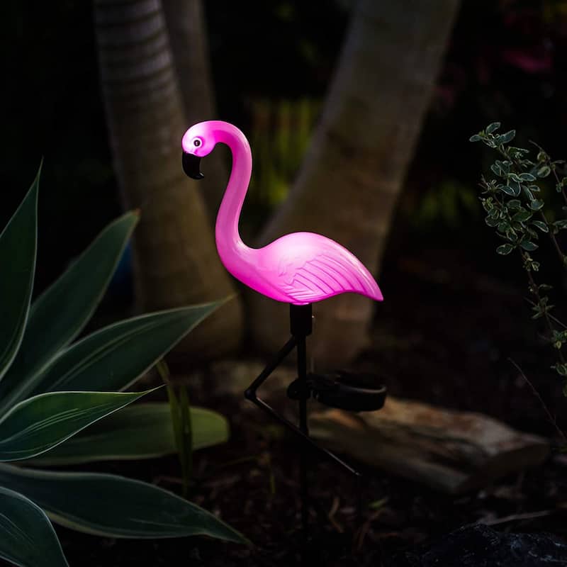 Solar Powered Flamingo LED Light,Waterproof Outdoor