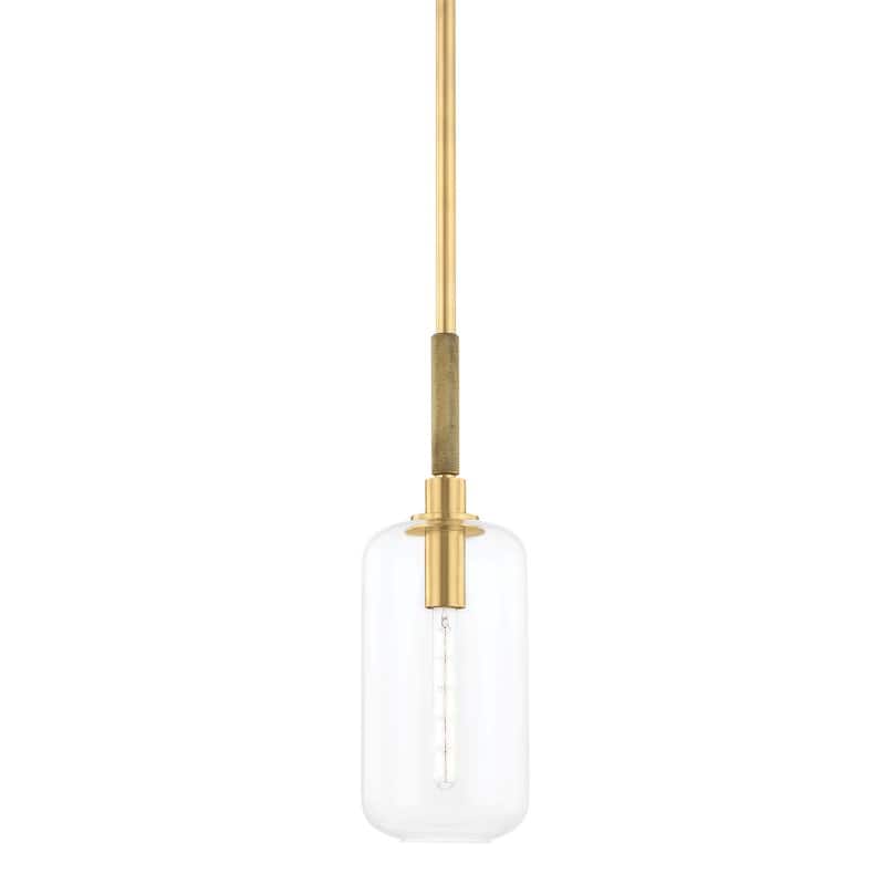 Hudson Valley Lighting Lenox Hill 8" Wide Mini Pendant - Aged Brass