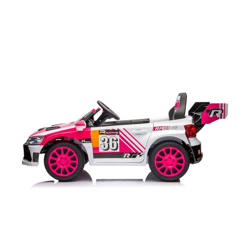 12V Kids Ride-On Car with Remote Control, Dual Drive 20W Motors, Music & Lights, Safety Belt, 4-Wheel Suspension, for Ages 5-8