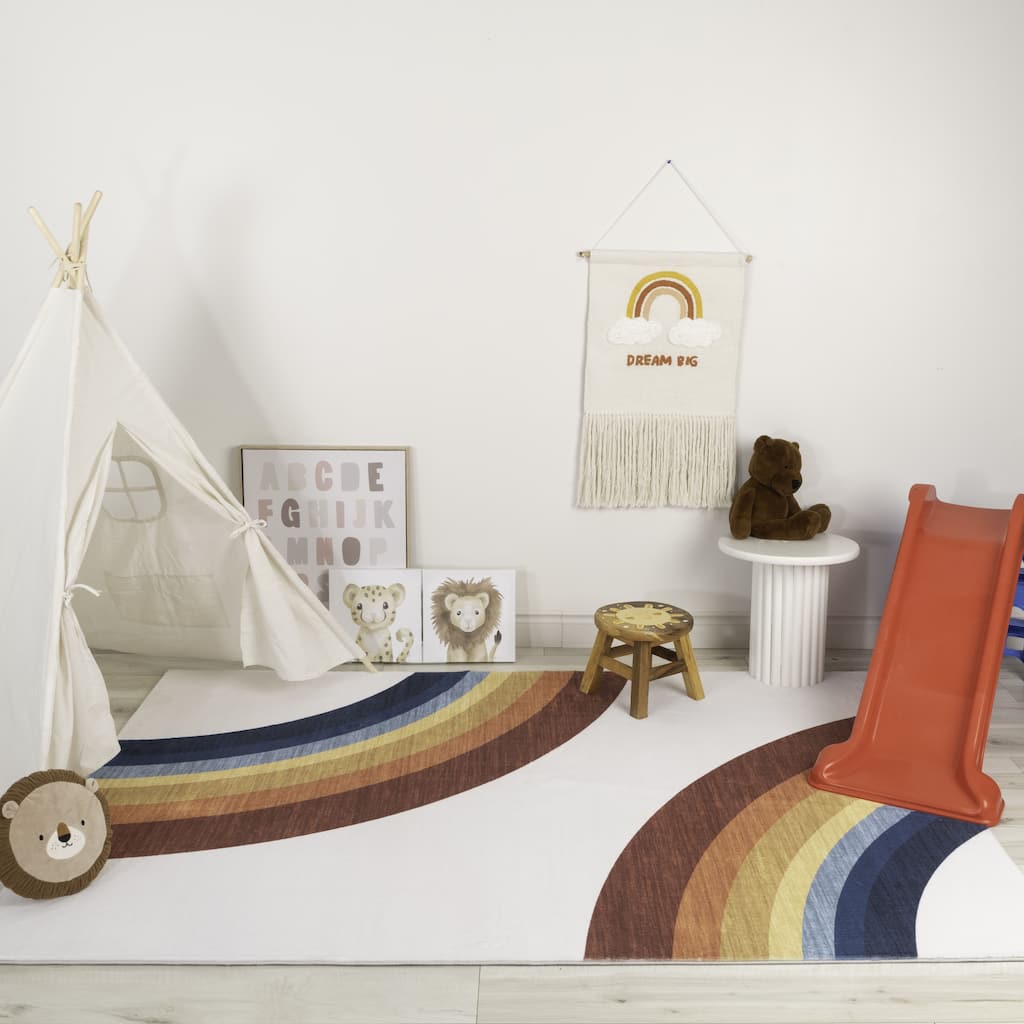 Rug Branch Kids Solara Ember Arc Red Indoor Area Rug