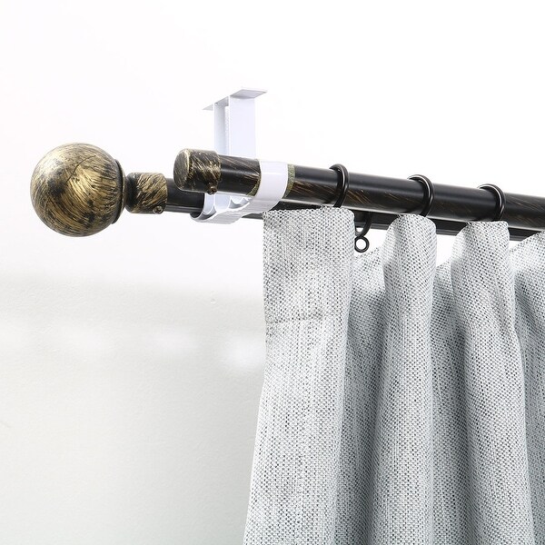 Home Garden 4 Pcs Aluminum Alloy Double Curtain Rod