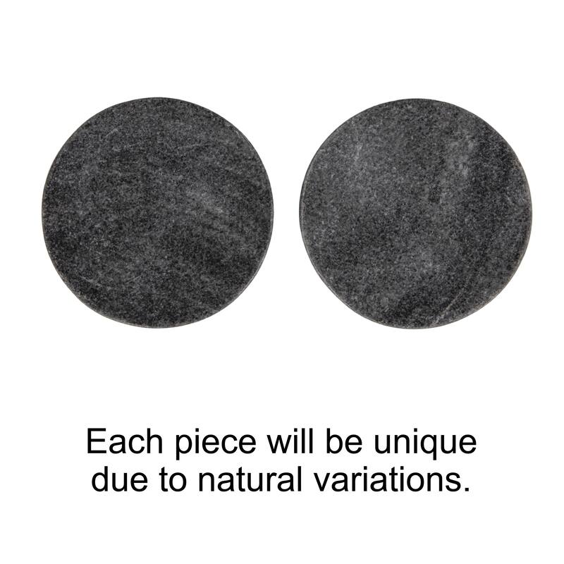 Marble Round Soapdish - 5.0"L x 5.0"W x 1.0"H