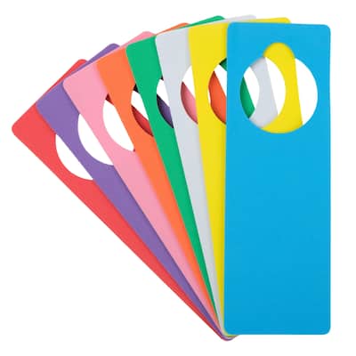 Bright Creations EVA Foam Door Hangers for DIY Crafts, 8 Colors (3.25 x 9.5 Inches, 24 Pack)