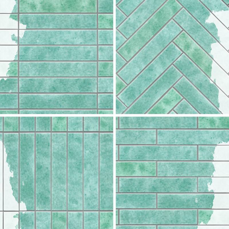 Merola Tile Menorca Aqua 2-1/2" x 12-7/8" Ceramic Wall Tile
