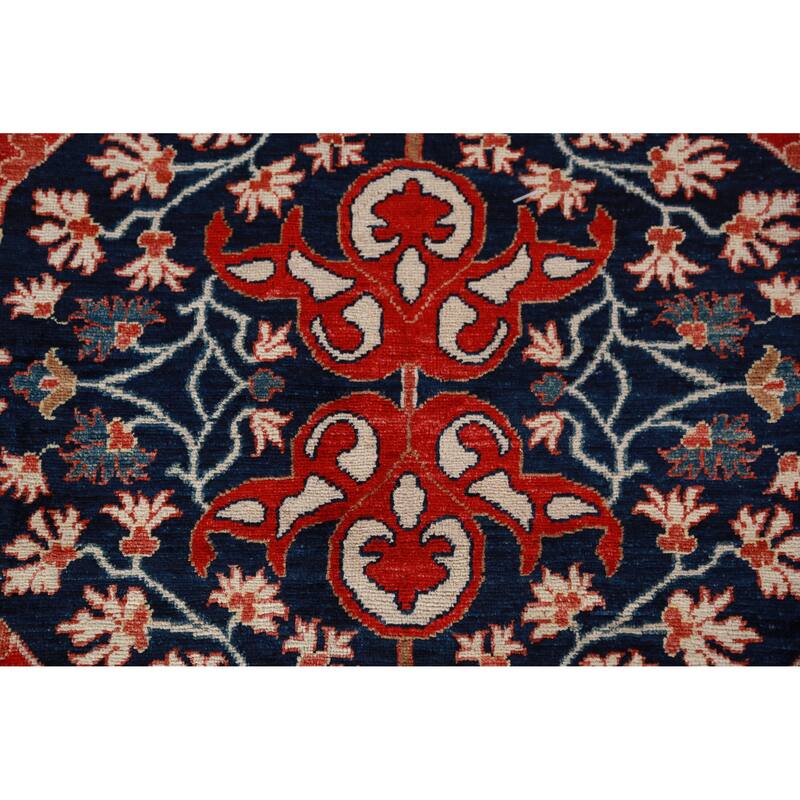 Vegetable Dye Blue Ziegler Oriental Area Rug Handmade Wool Carpet - 9'2"x 12'0"