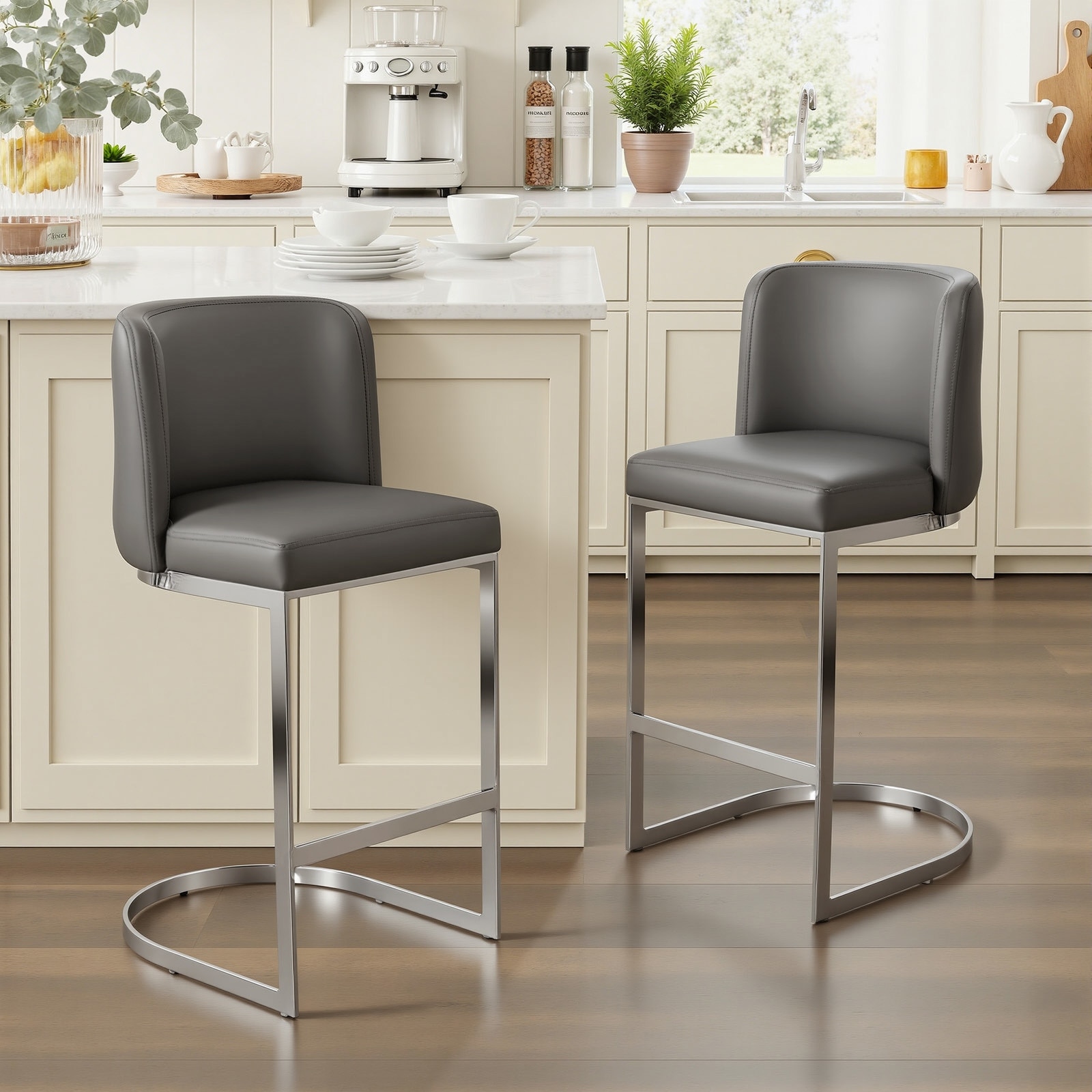 26" Modern Upholstered Bar Stools