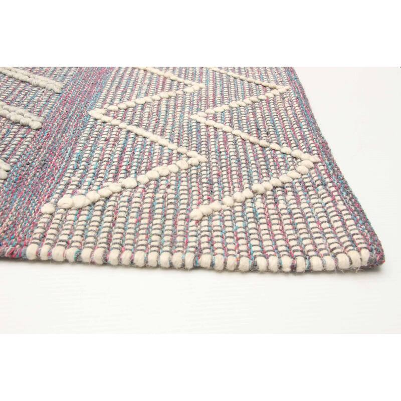 ECARPETGALLERY Braid weave Sienna Grey Wool Rug - 6'2 x 9'0