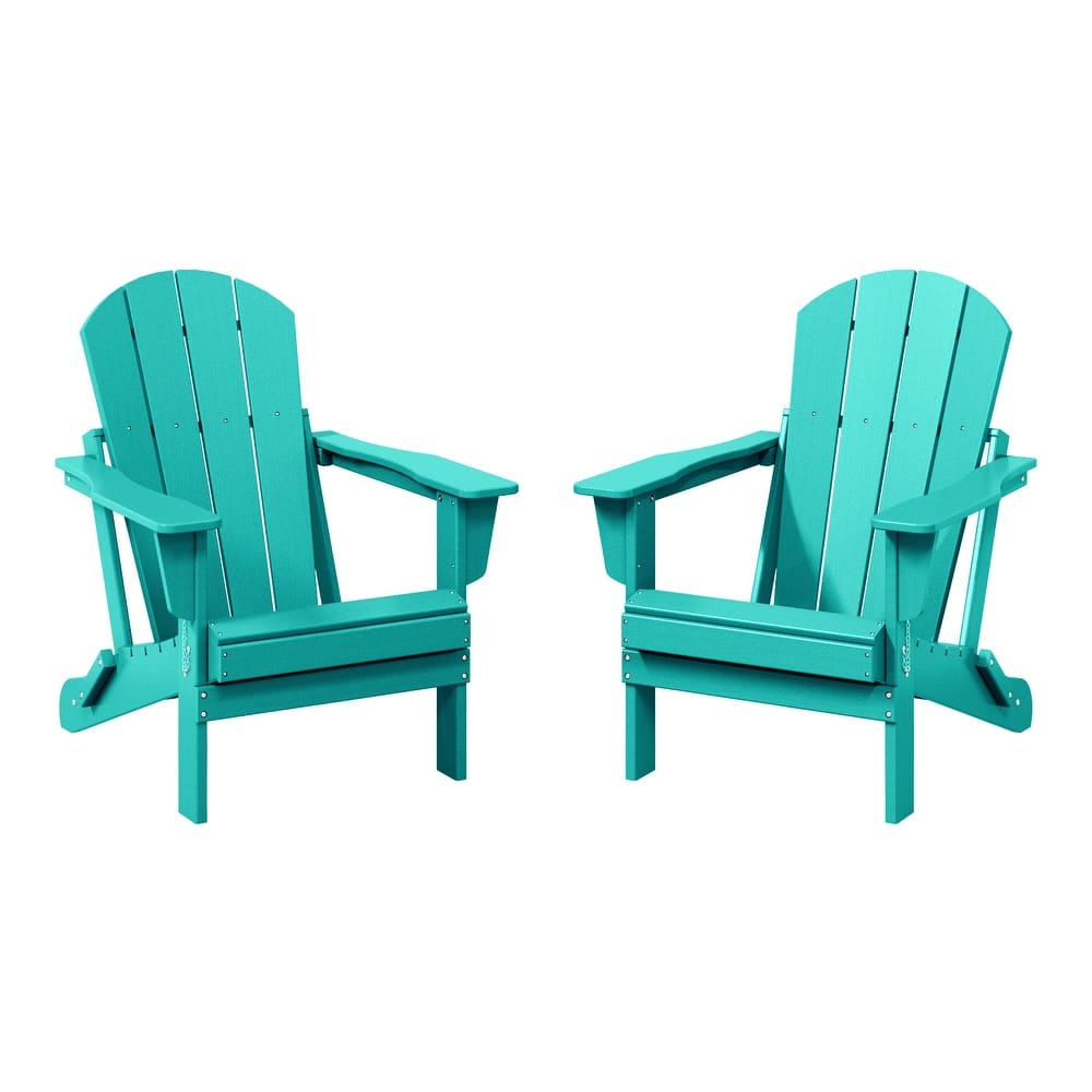 Laguna Weather Resistant Outdoor Patio Folding Adirondack Chairs (Set of 2)
