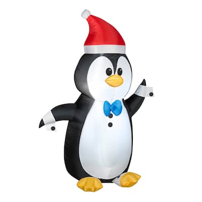 National Tree Company 4 ft. Inflatable Waving Penguin - 4 ft
