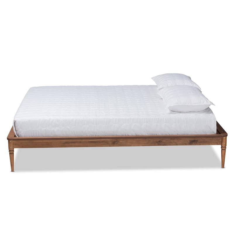 Tallis Classic and Traditional Walnut Brown Finished Wood Bed Frame