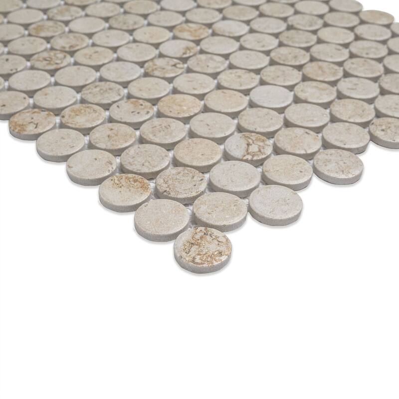 Ackland AKM-P-13X11RDM-CA 11" x 11" Porcelain Penny Floor and Wall - Calico