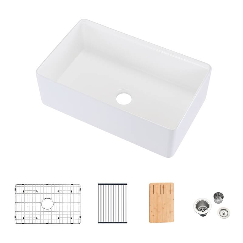 Workstation Farmhouse Kitchen Sink With Accessories