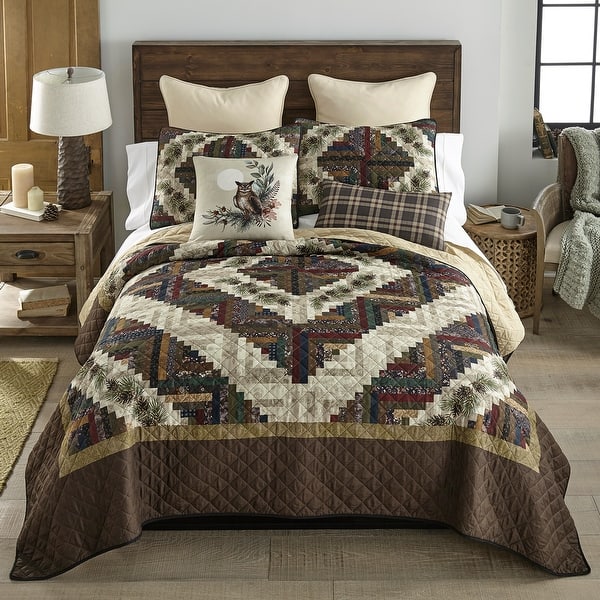 slide 2 of 7, Donna Sharp Whitley 3PC Quilt Set Beige - King