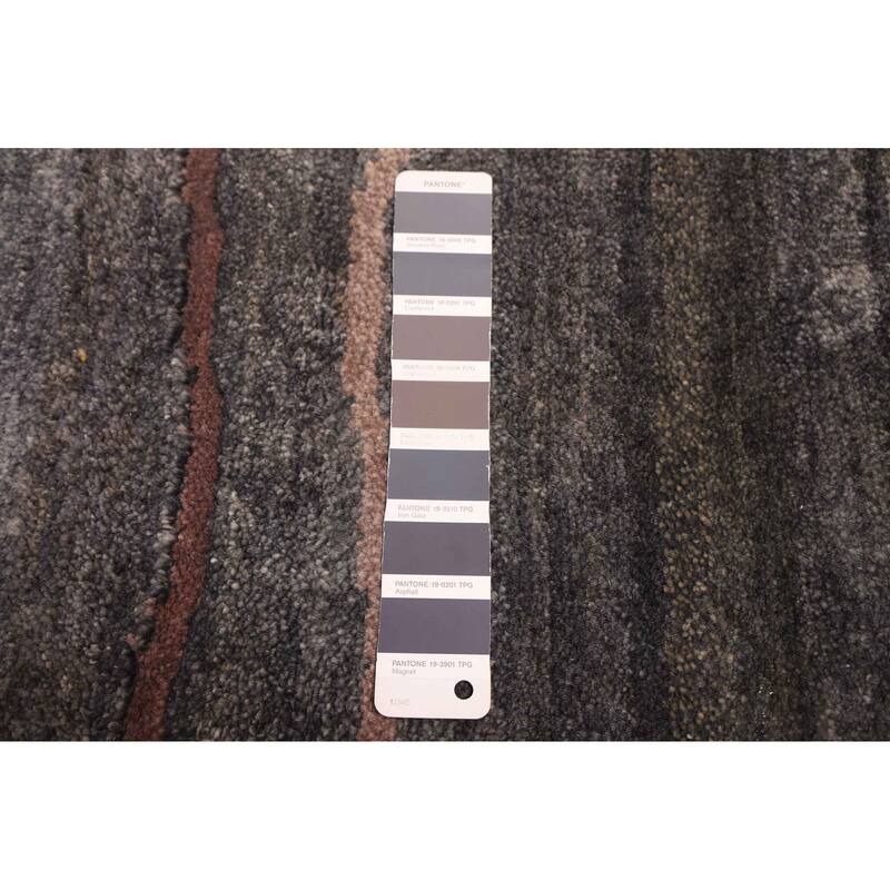 ECARPETGALLERY Hand-knotted Peshawar Ziegler Dark Grey Wool Rug - 5'1 x 6'10