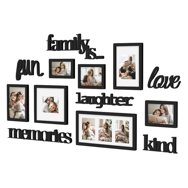 HELLO LAURA Family and Love Set Plaque Collage Photo Frame for Memories