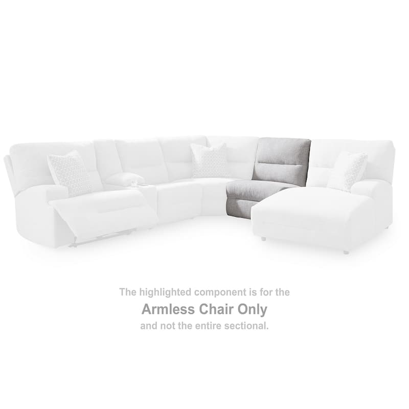 Signature Design by Ashley Acklen Place Light Gray 3-Piece Power Reclining Sectional - 115" W x 71" D x 42" H