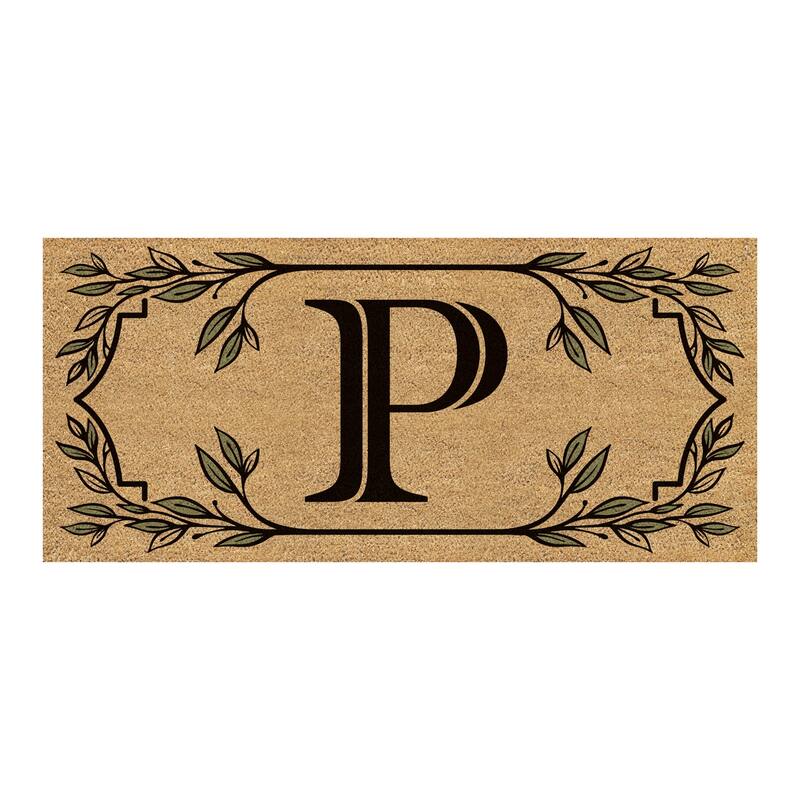 Monogram Flocked Sassafras Coir Switch Mat - P